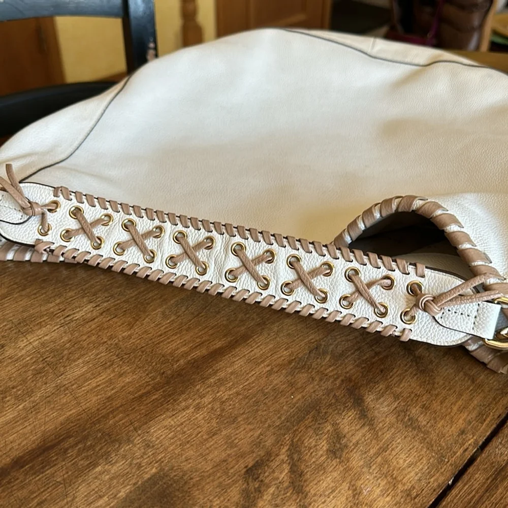 DKNY Winnie braid pebble finish leather hobo